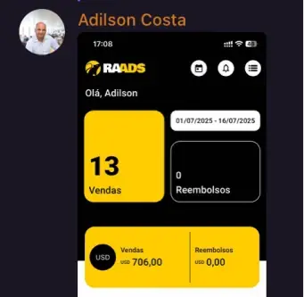 Print de conversa de aluno comemorando resultado